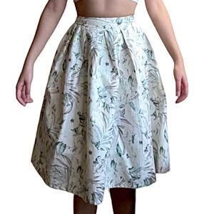 NWOT Handmade vintage floral skirt knee length made in Korea